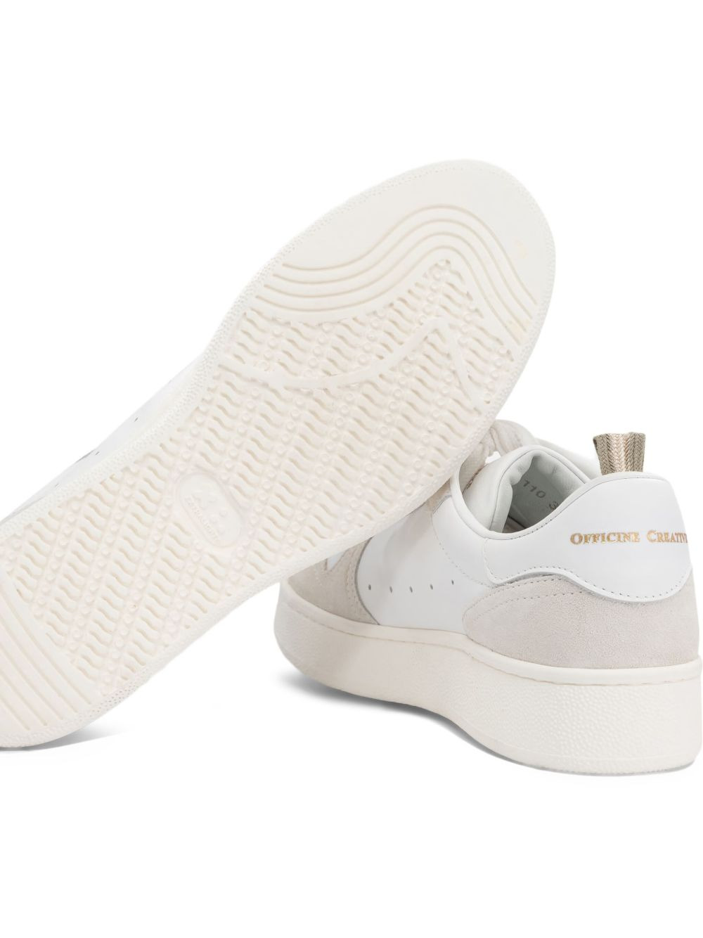 perforated suede leather trainers - 4