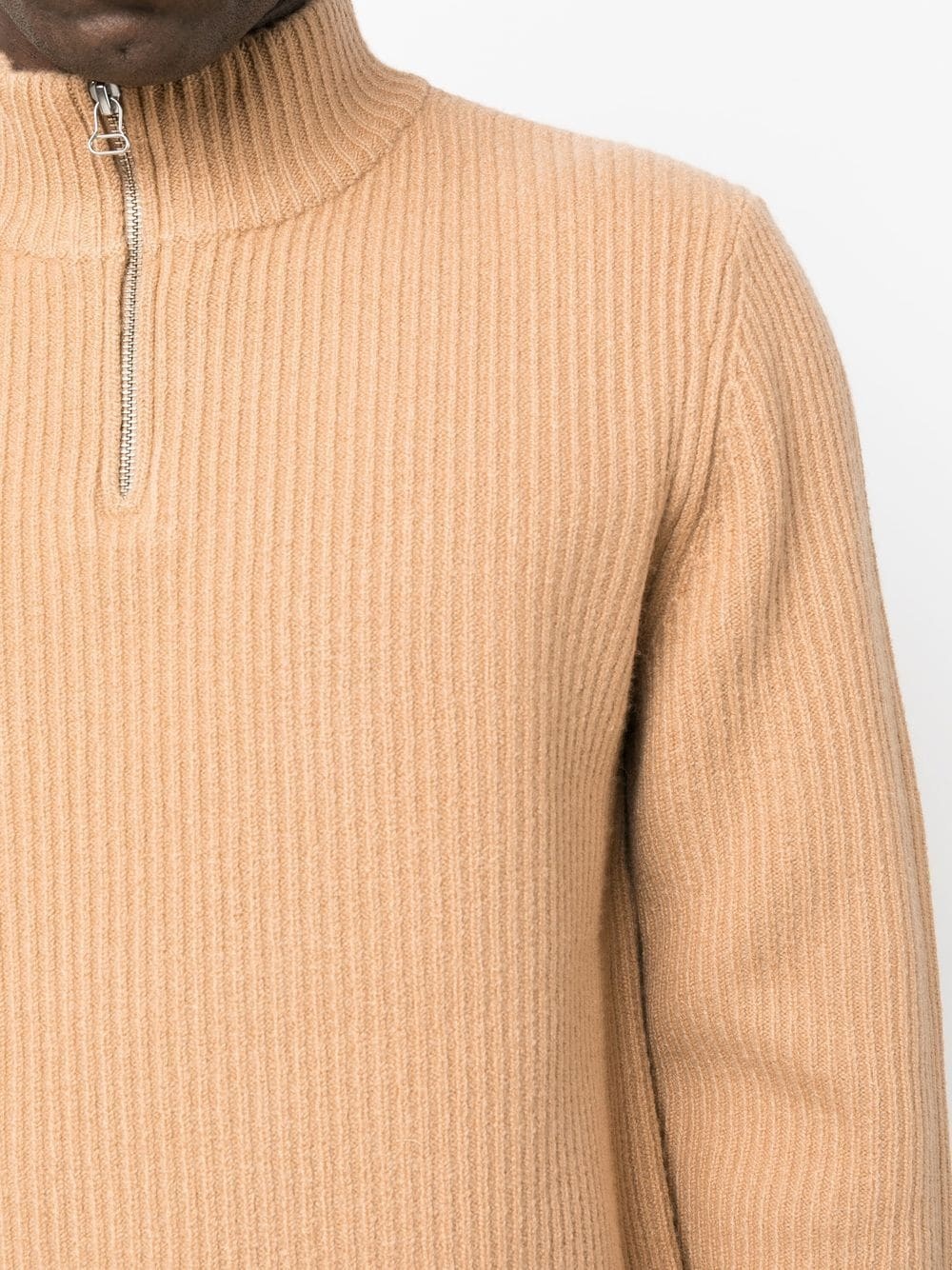 ribbed-knit high-neck jumper - 5