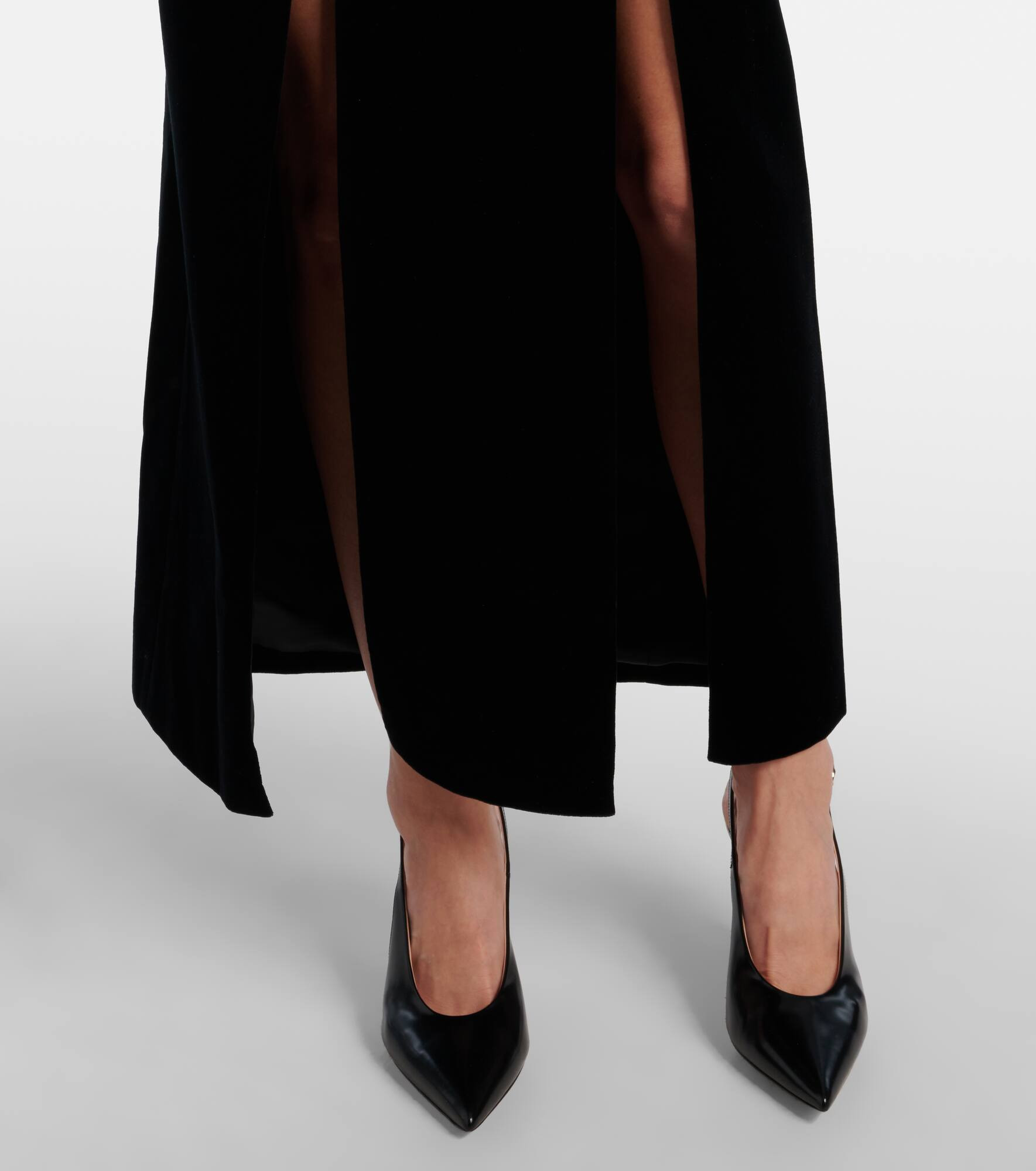 Cotton velvet maxi skirt - 5