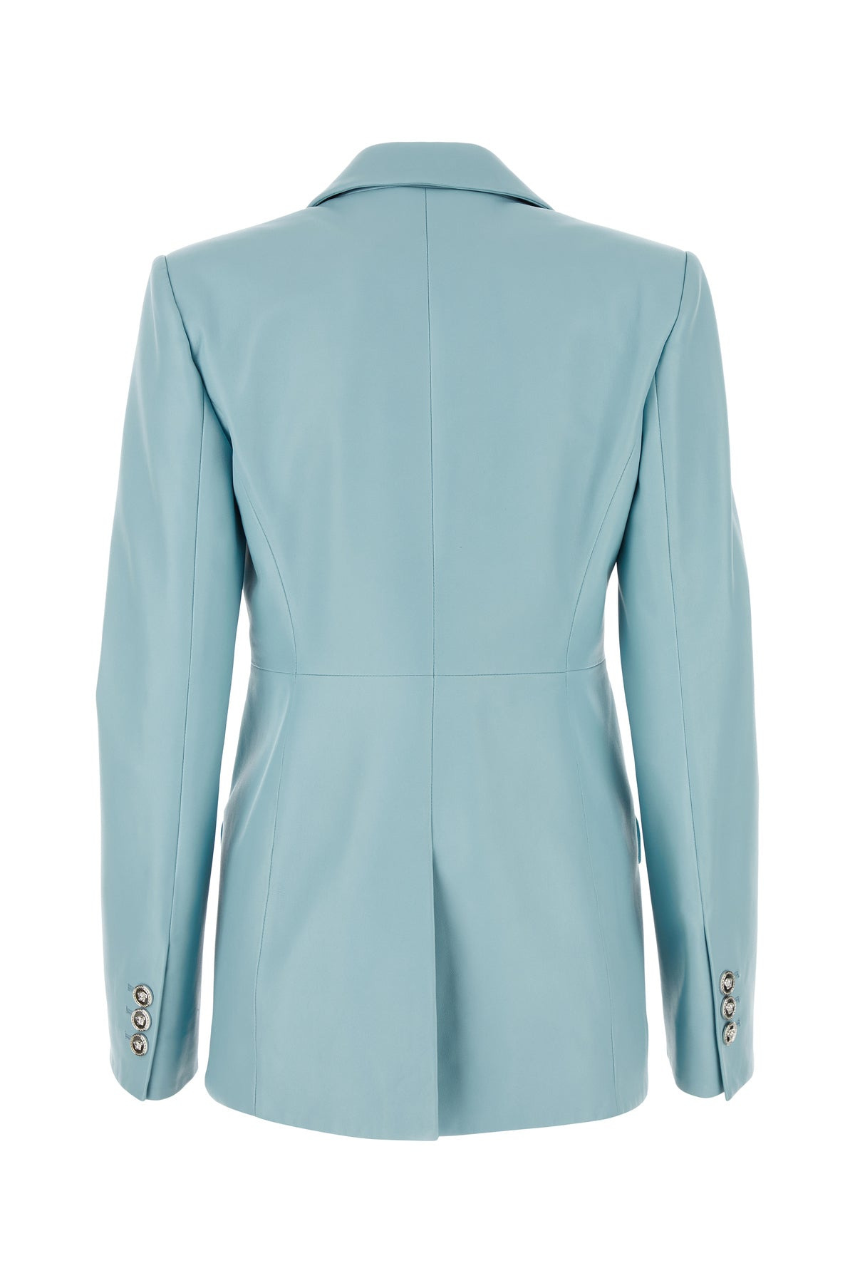 Light-blue leather blazer - 2