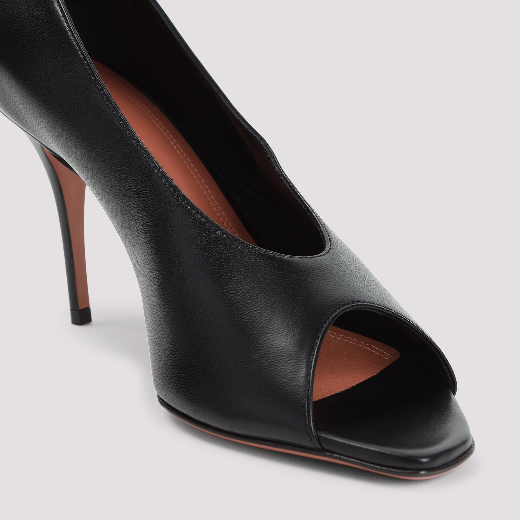 Amina Muaddi Julianne 90 Peep Toe Nappa Pumps Women - 4