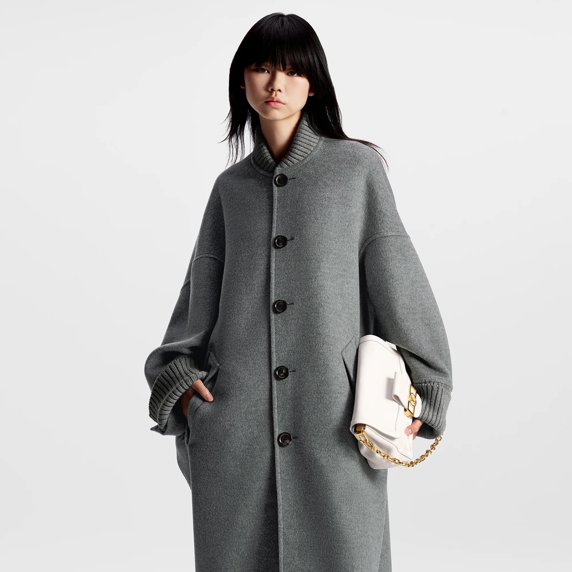 Slouchy Long Bomber Coat - 5