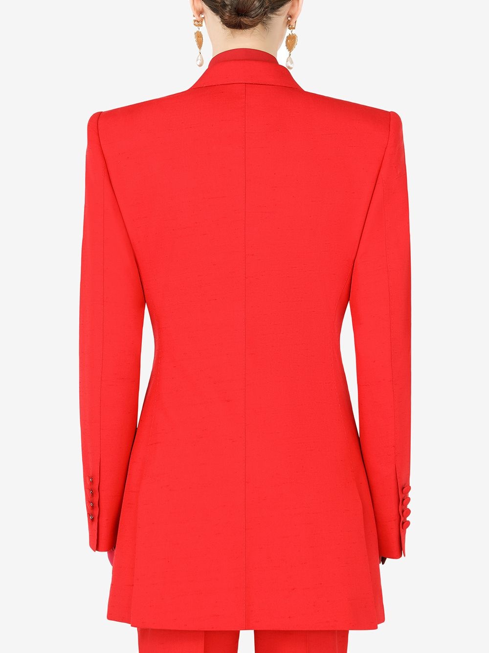 peak lapel flap pocket blazer - 4