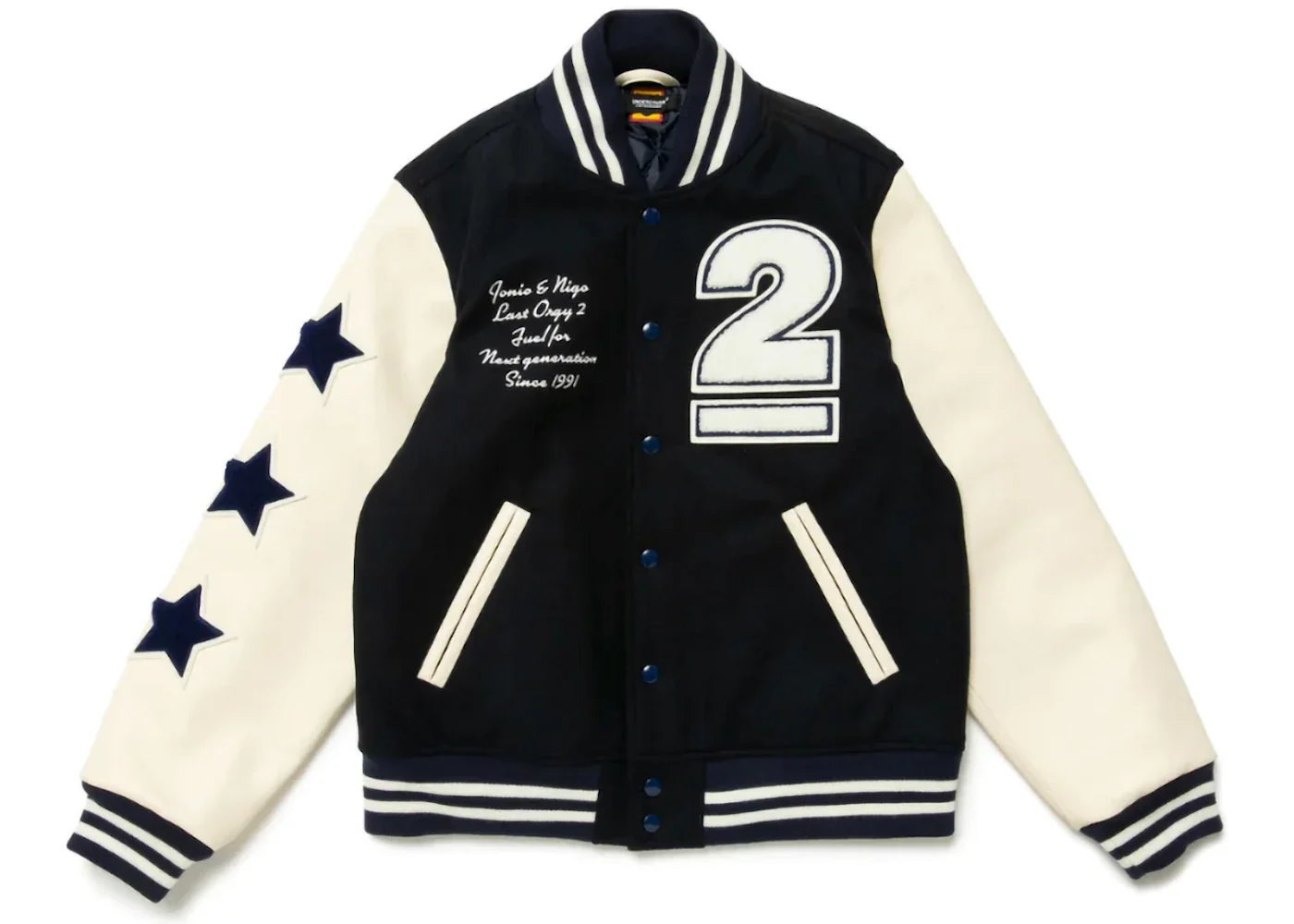 Human Made x Undercover Last Orgy 2 Varsity Jacket Navy - 1