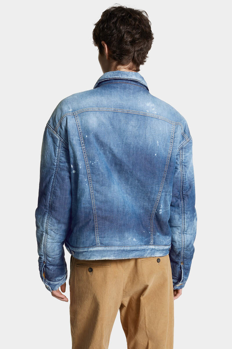 LIGHT PADDED DENIM JEAN JACKET - 4