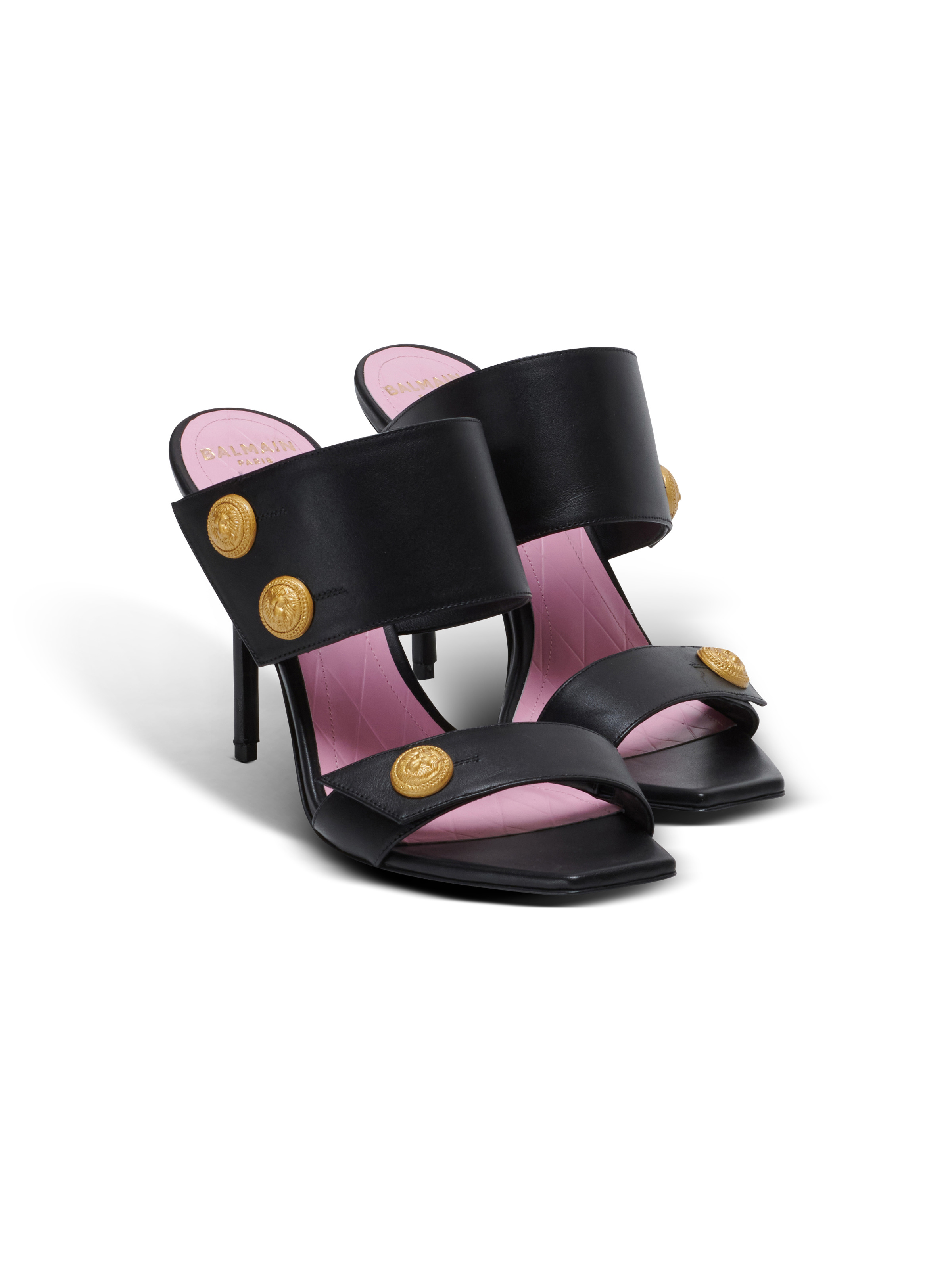 Heeled Eva mules in calfskin - 2
