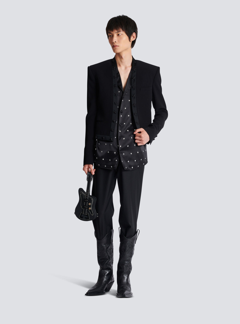 Balmain Embroidered silk stars shirt outlook