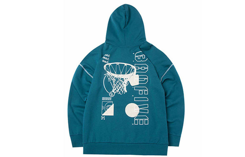 Li-Ning Li-Ning BADFIVE Basketball Series Loose Pullover Hoodie 'Teal' AWDQ511-2 outlook