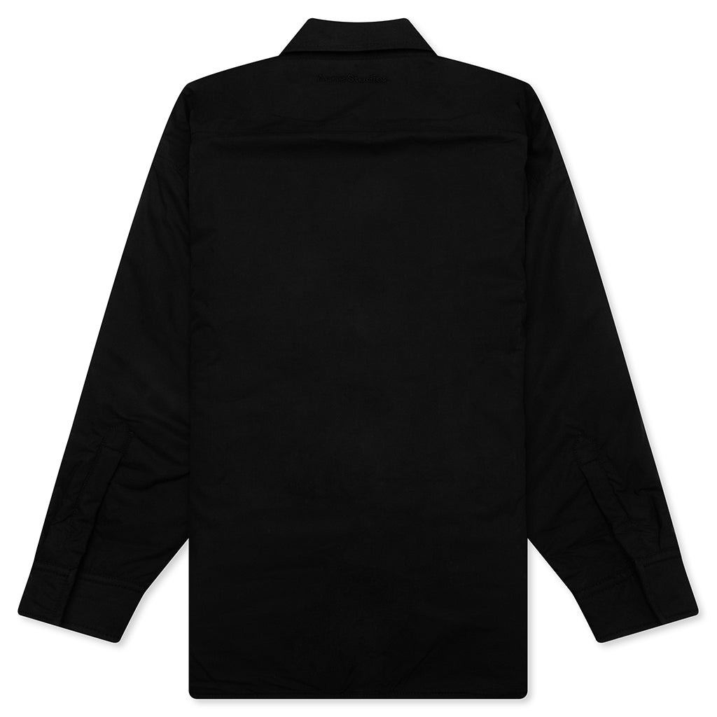 BUTTON-UP JACKET - BLACK - 2