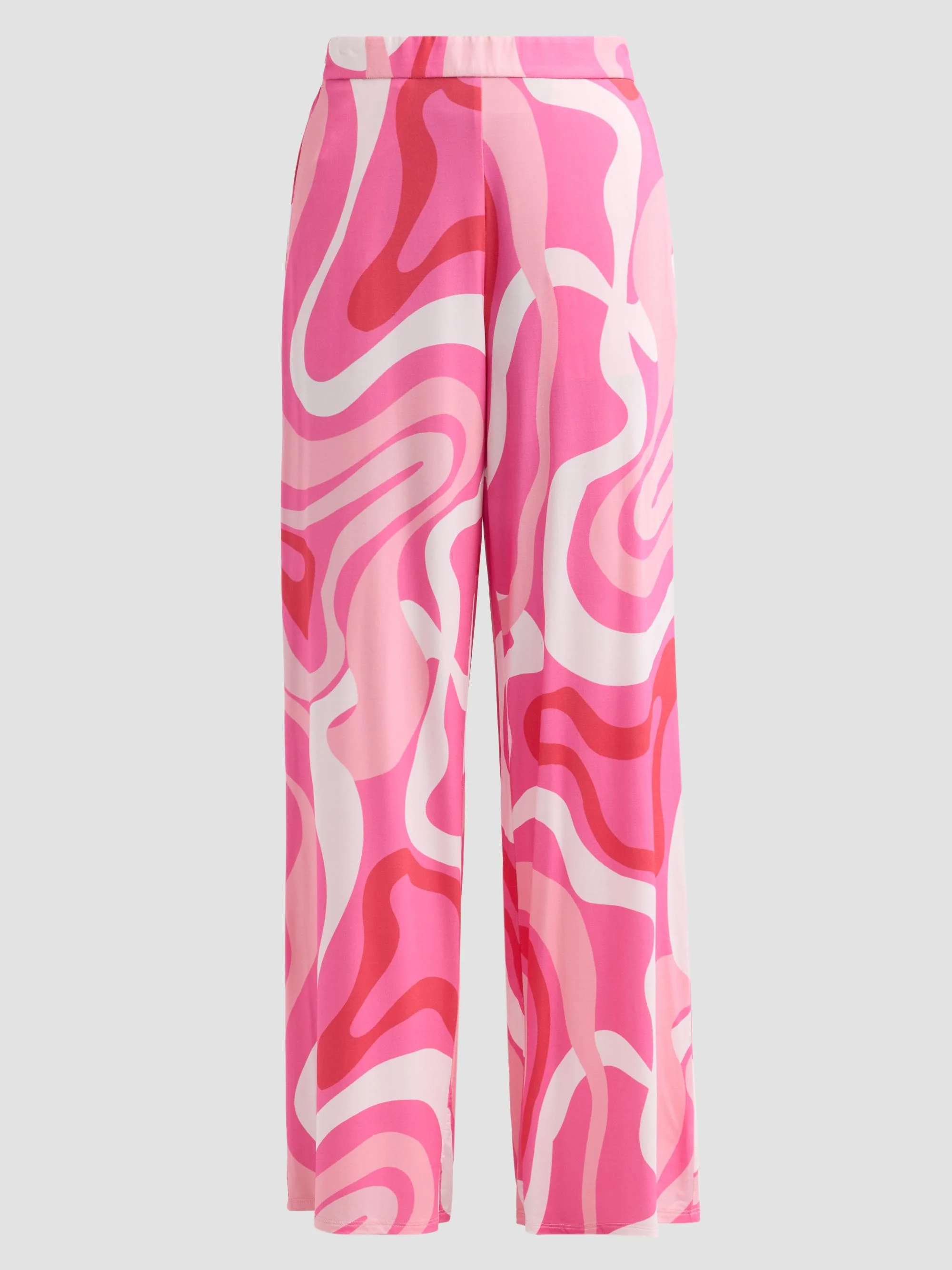 Women's Kelela Geo Sheen Jersey Pants - Wavy Geo Pink - 1