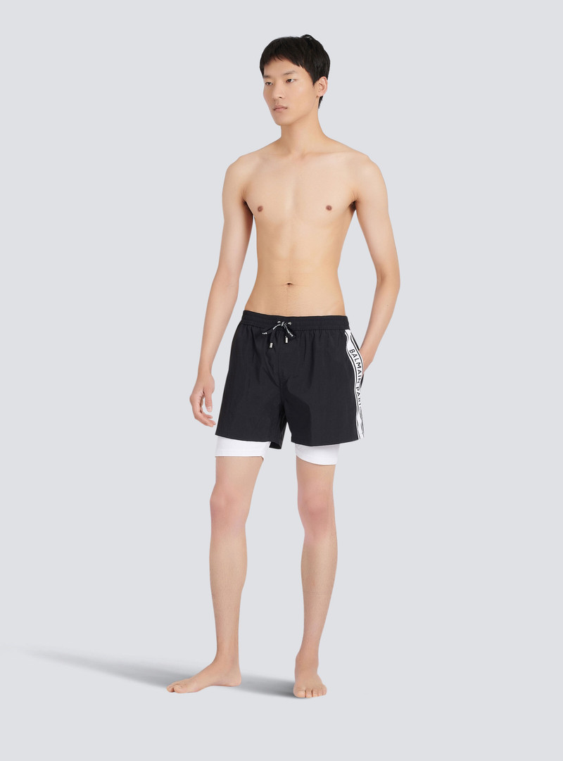 Balmain Balmain logo swim shorts outlook