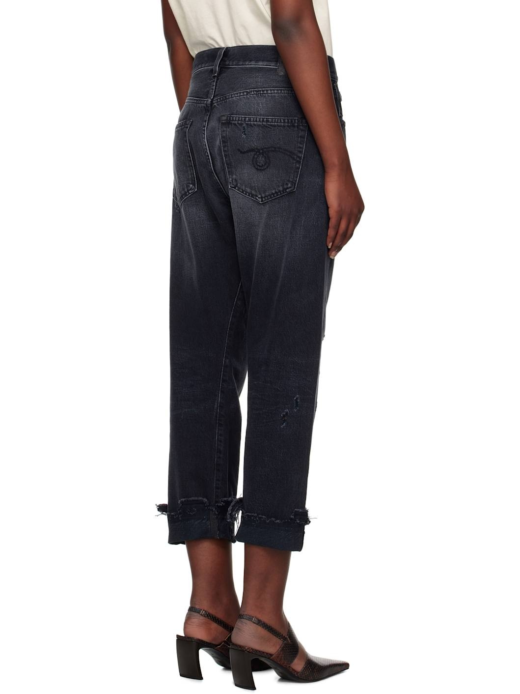 Black Crossover Jeans - 3