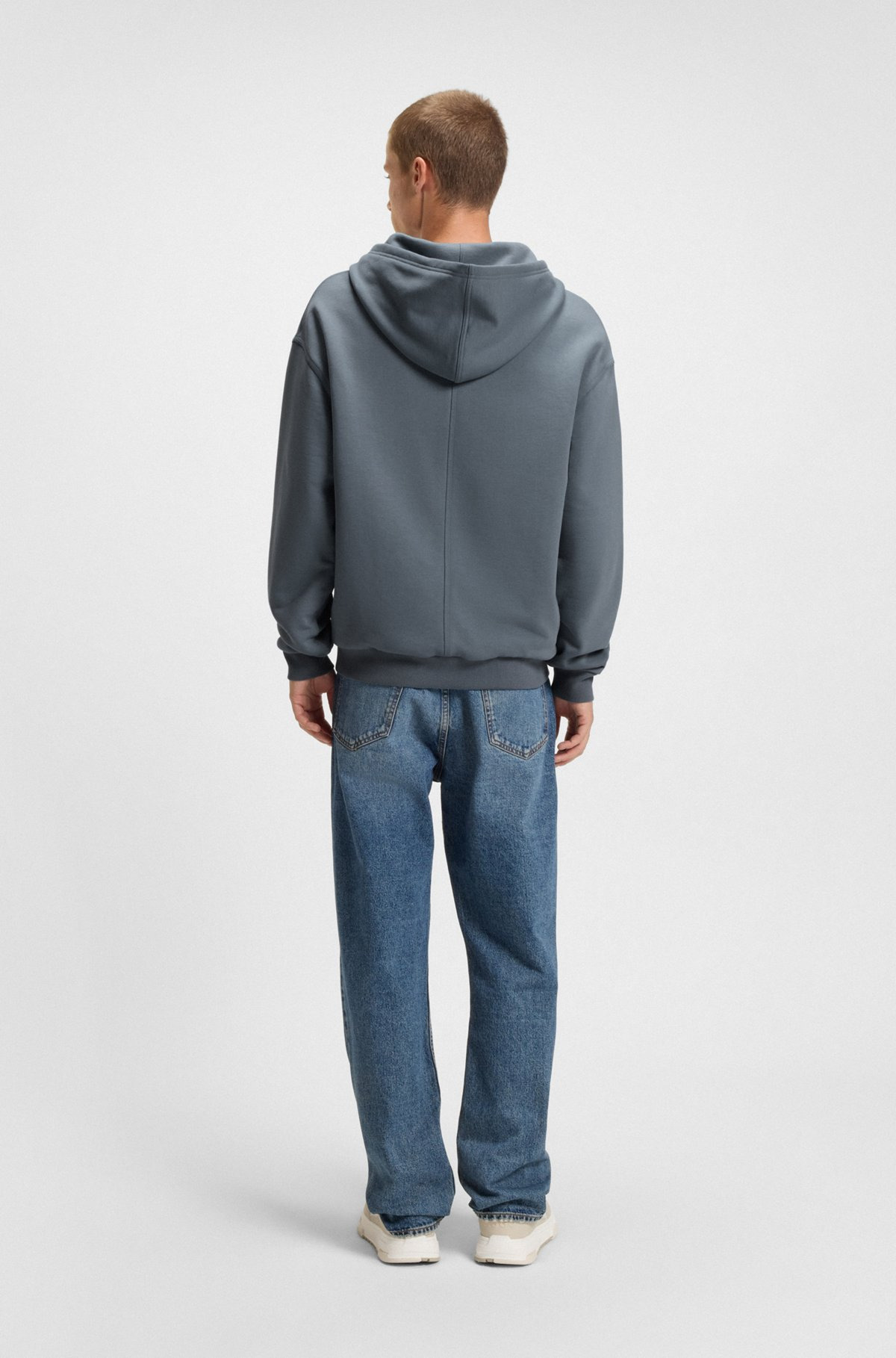 DOUBLE-LAYERED ZIP-UP HOODIE IN TERRY - 5