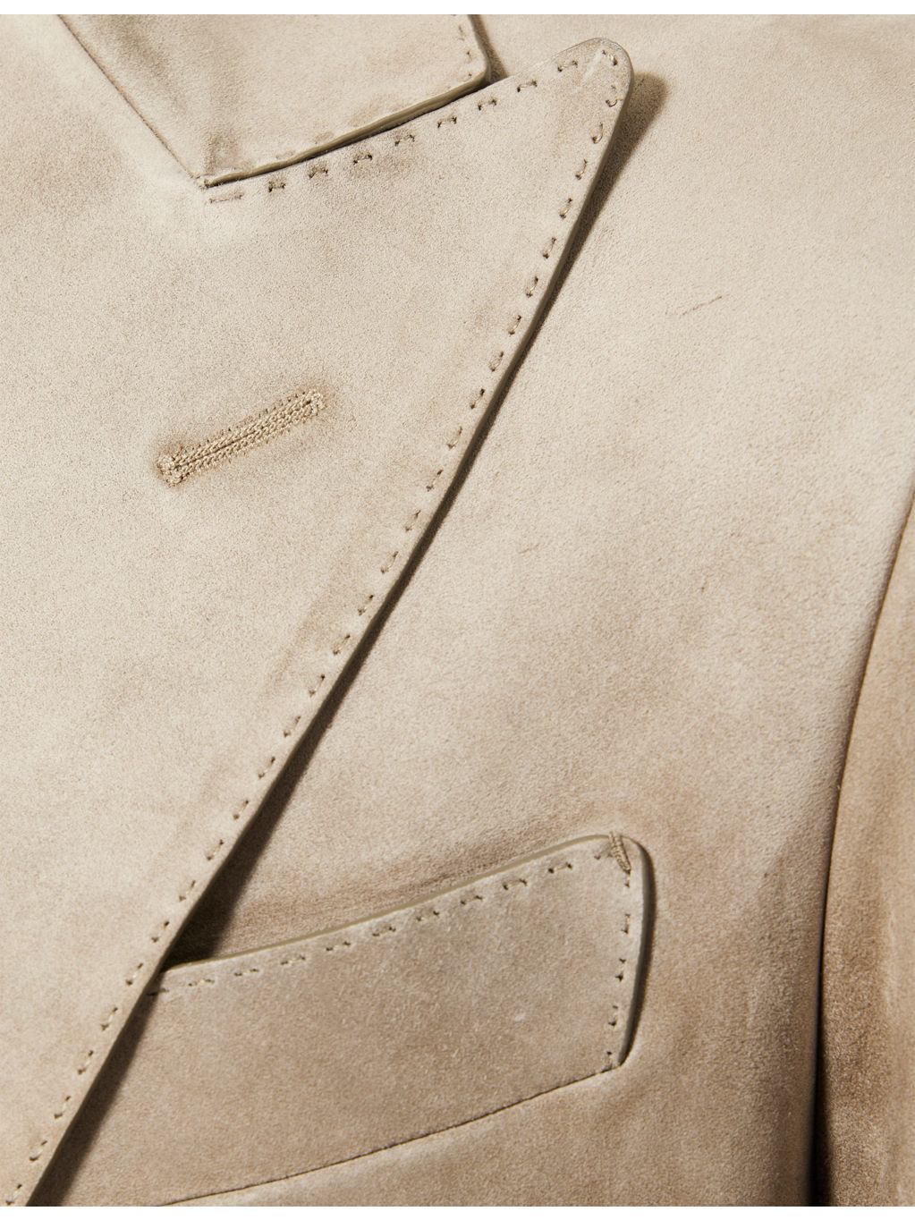 Dyllan Peak-Lapels Suede Blazer Jacket - 7