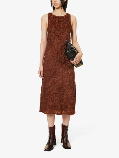 Song for the Mute Fluffy-textured sleeveless woven midi dress outlook