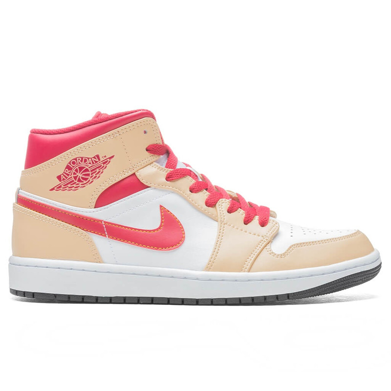 AIR JORDAN 1 MID - WHITE ONYX/LIGHT CURRY/WHITE - 1