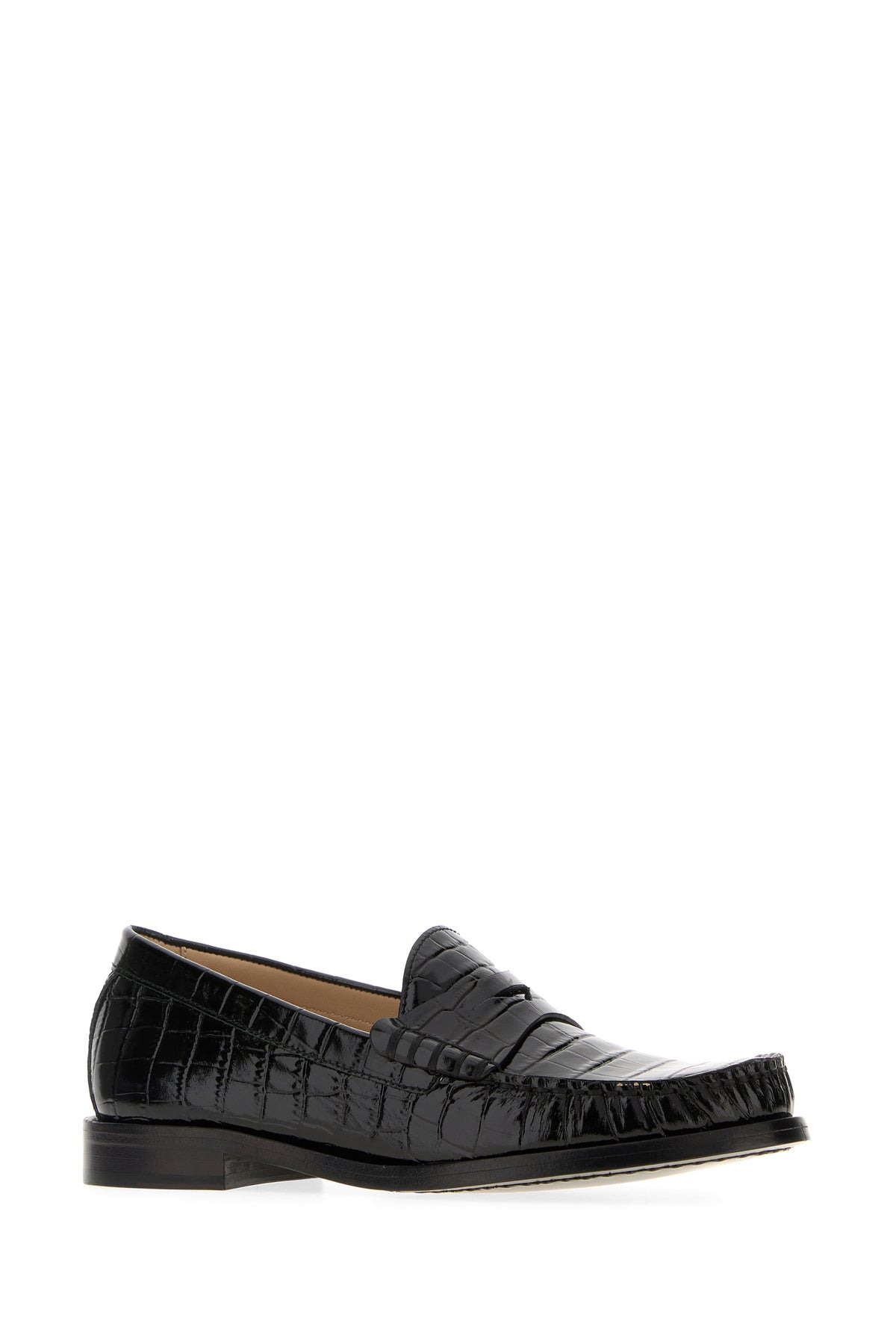 Black leather Lottie loafers - 2