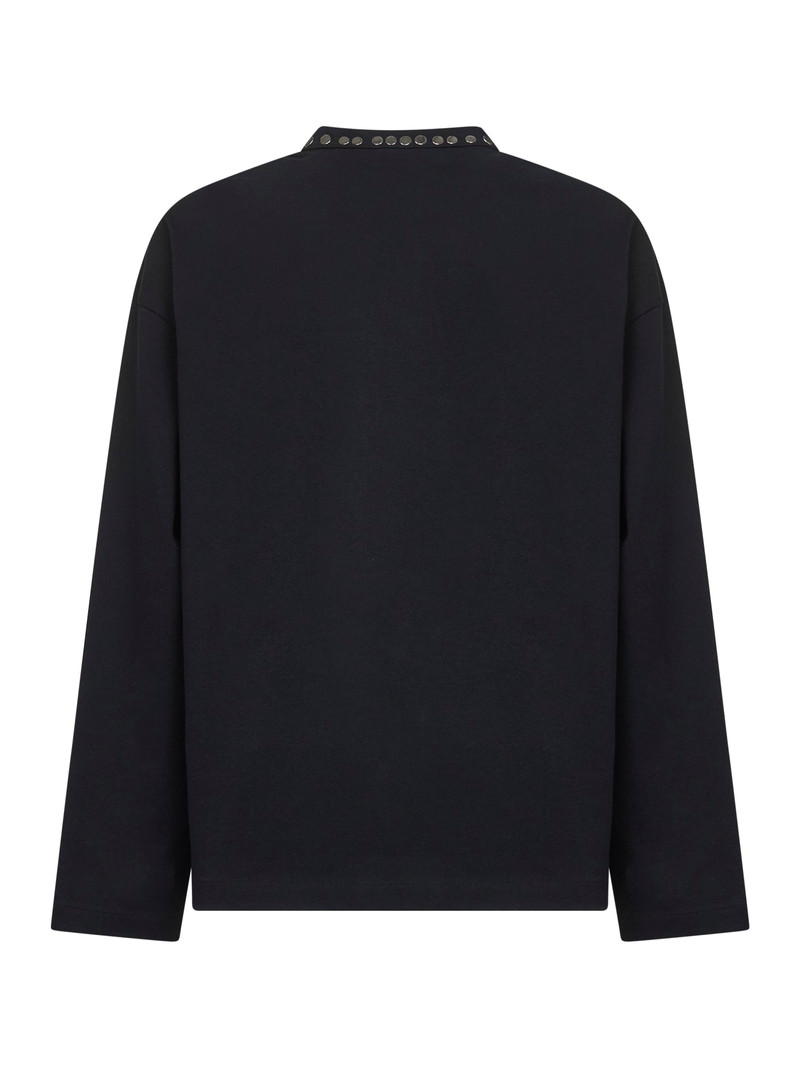 Jil Sander Black cotton studded T-shirt outlook