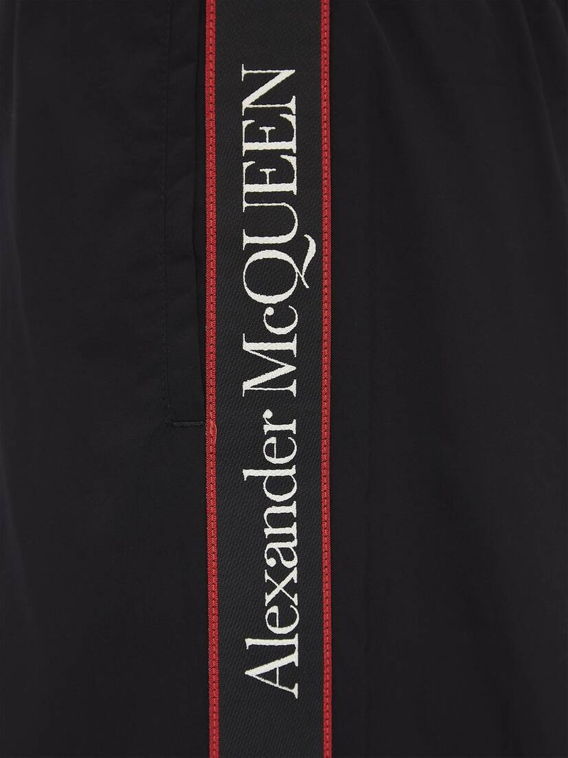 Alexander McQueen Men's Selvedge Swim Shorts in Black outlook