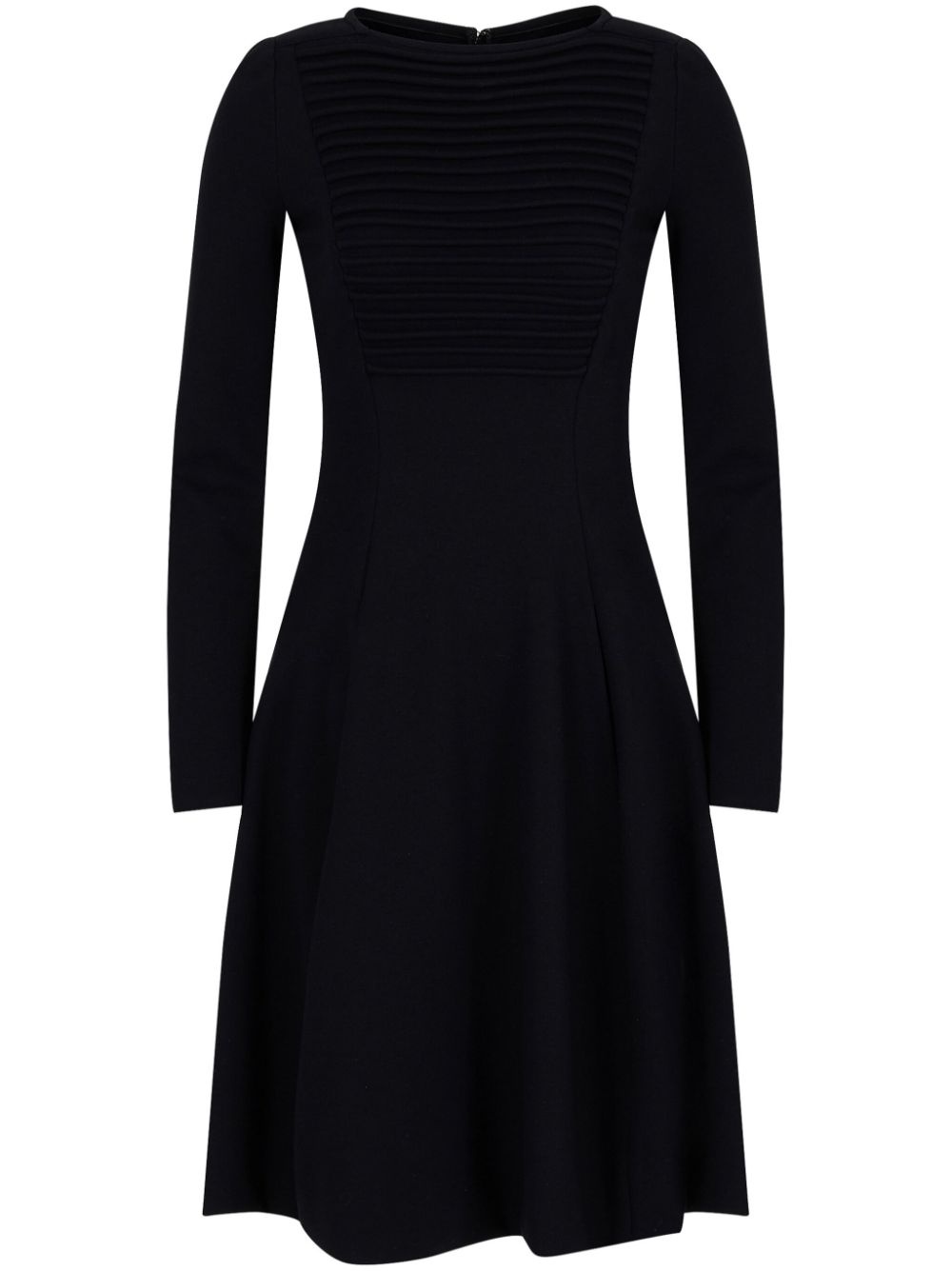 ribbed-bib long-sleeved dress - 1