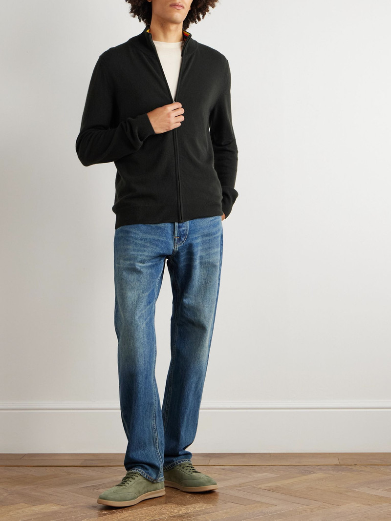 Paul Smith Cashmere Zip-Up Cardigan Green outlook