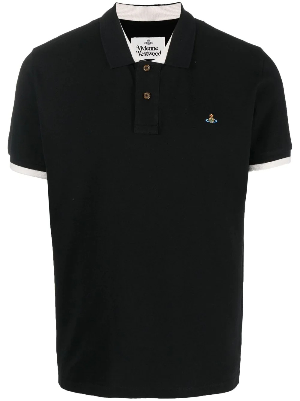 logo embroidered polo shirt - 1