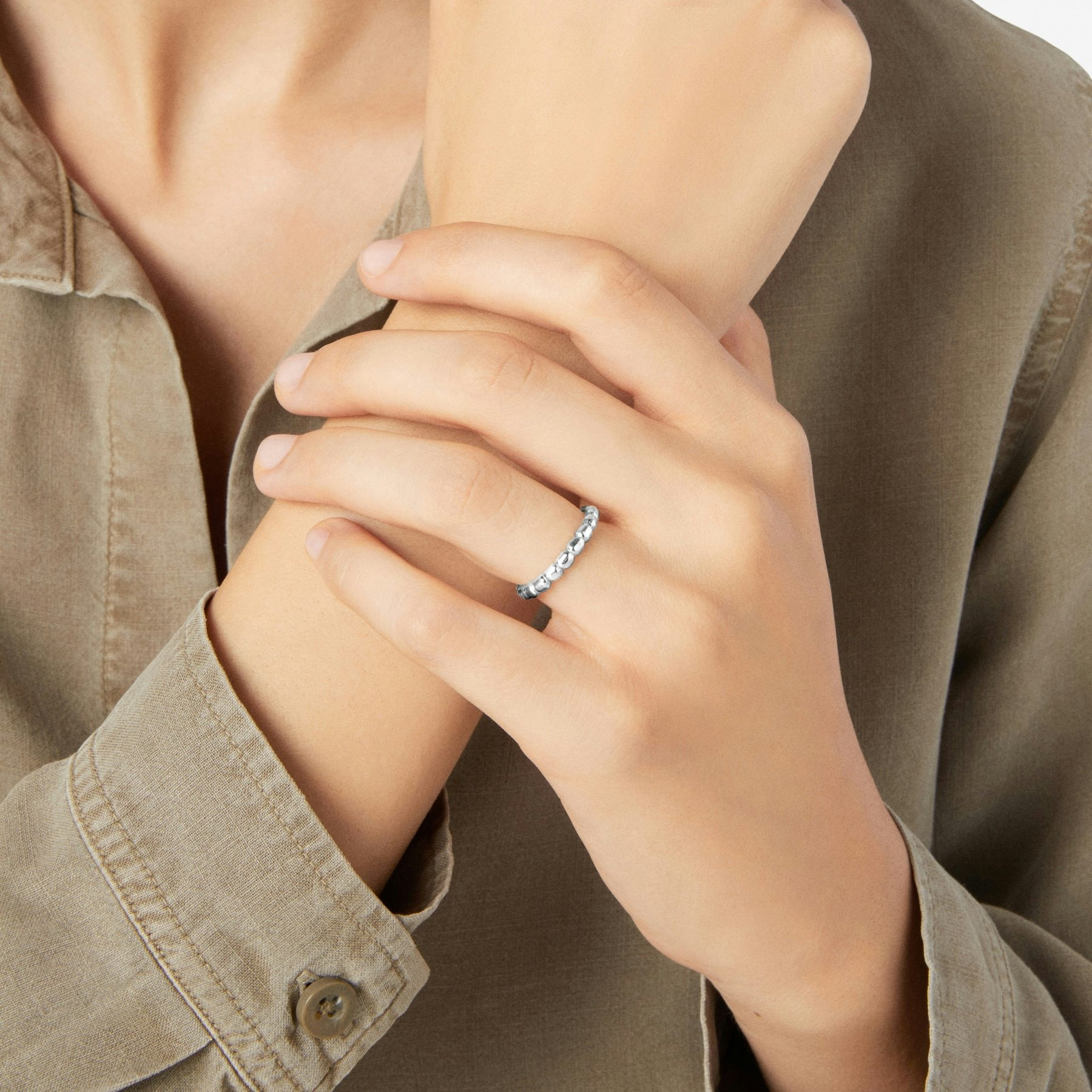 SILVER GRANELLI RING - 2