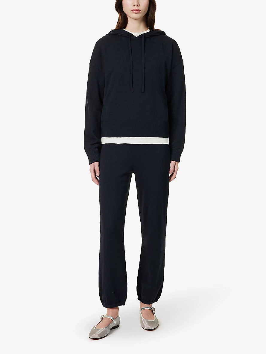 Drawstring-hood cotton and cashmere-blend hoody - 2