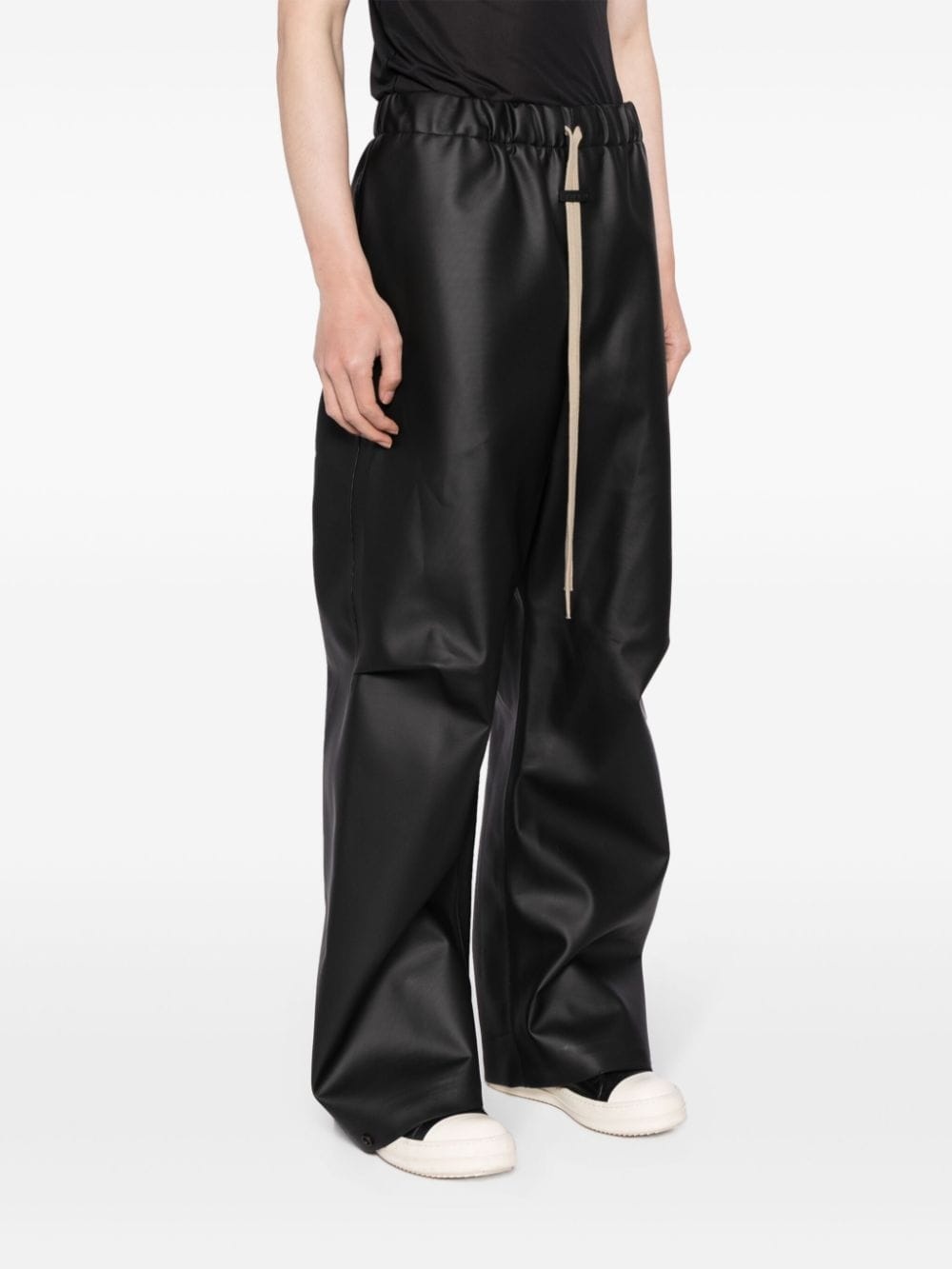 pleated wide-leg trousers - 3