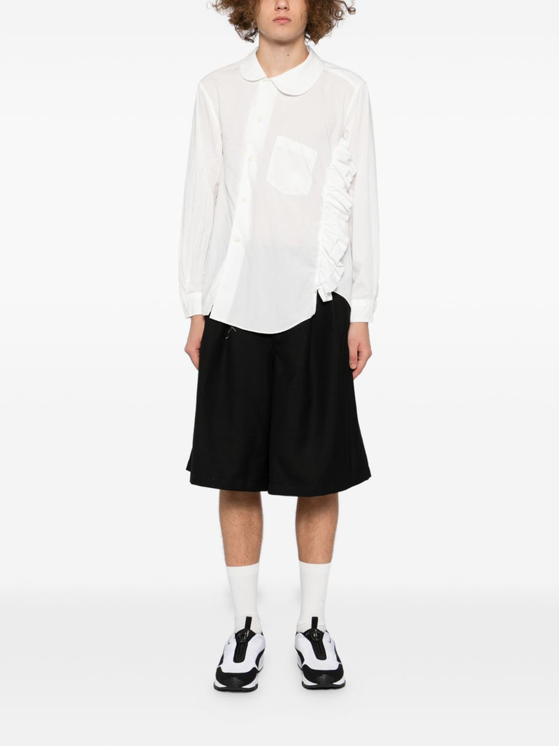 BLACK COMME des GARÇONS asymmetric ruffled shirt outlook