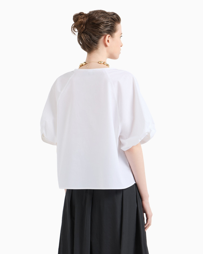 POPLIN BLOUSE WITH TWISTED SLEEVES 3