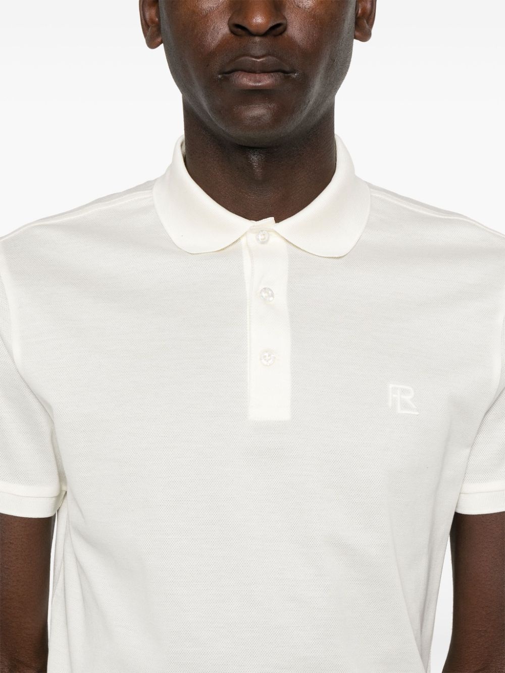 logo-embroidered piquÃ© polo shirt - 5