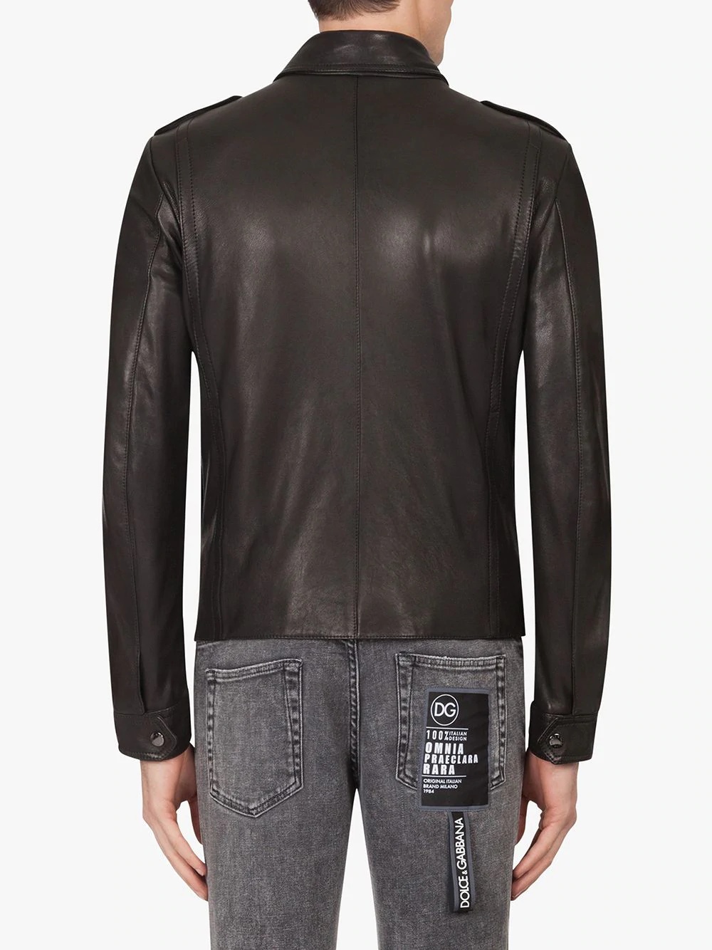 leather biker jacket - 4