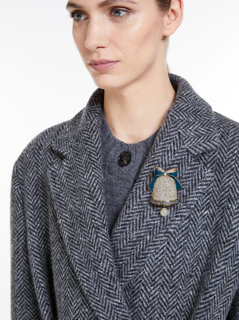 GIUDA Metal and glass brooch 4