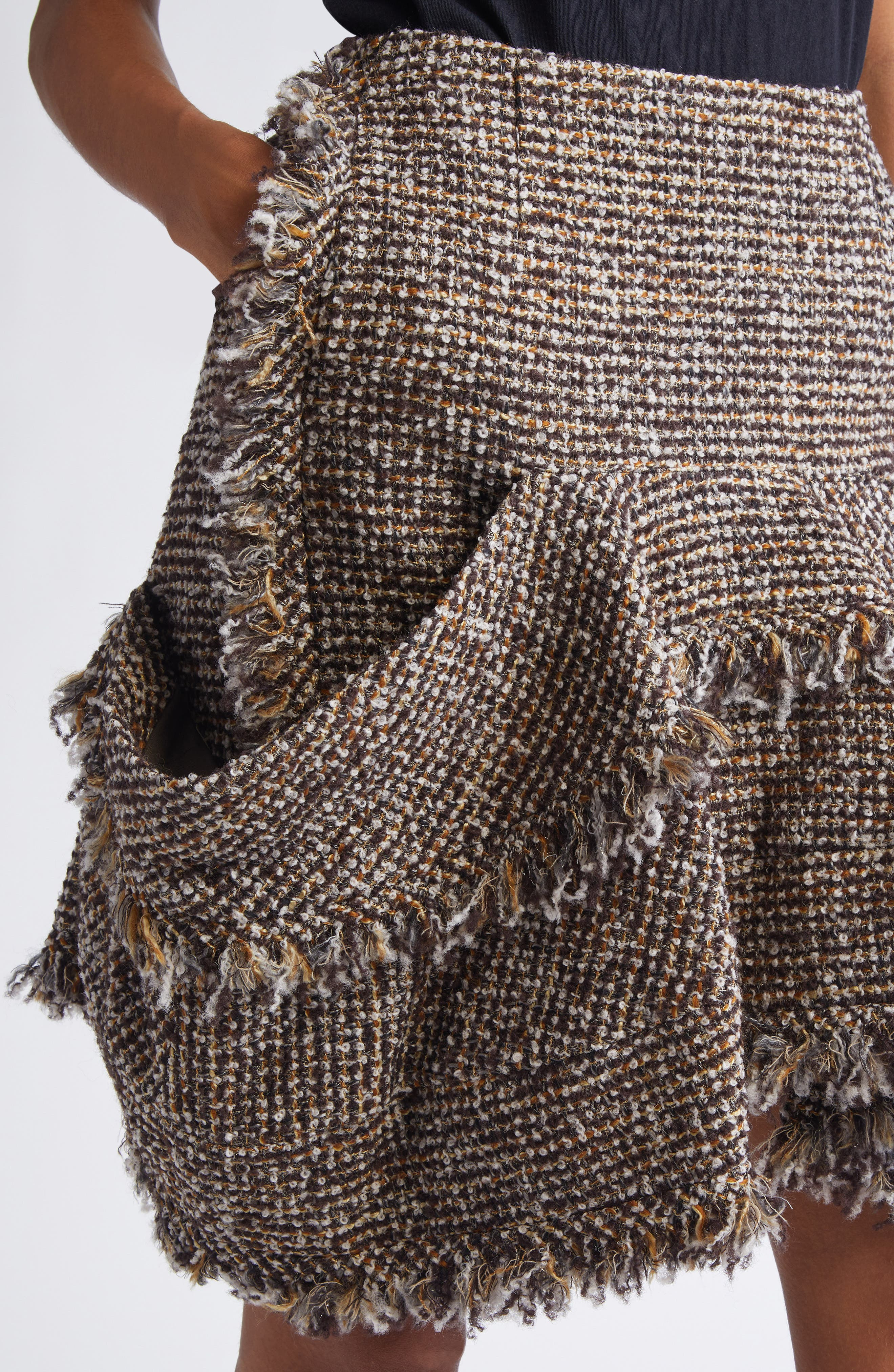 Sacai Tweed Skirt in Brown at Nordstrom - 5