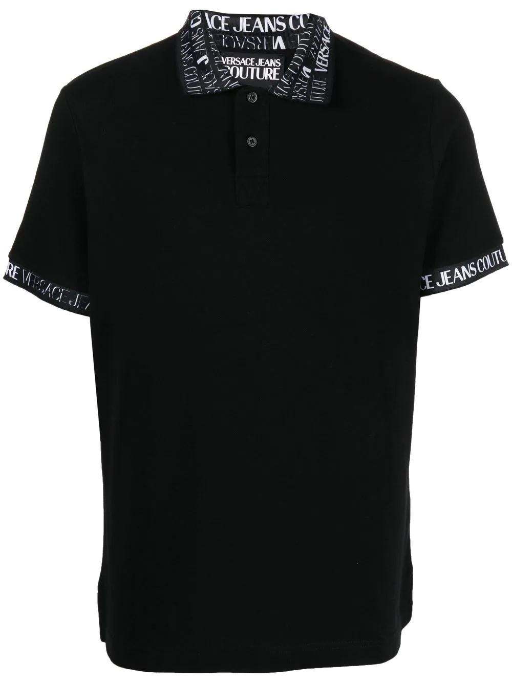 logo-trim polo shirt - 1