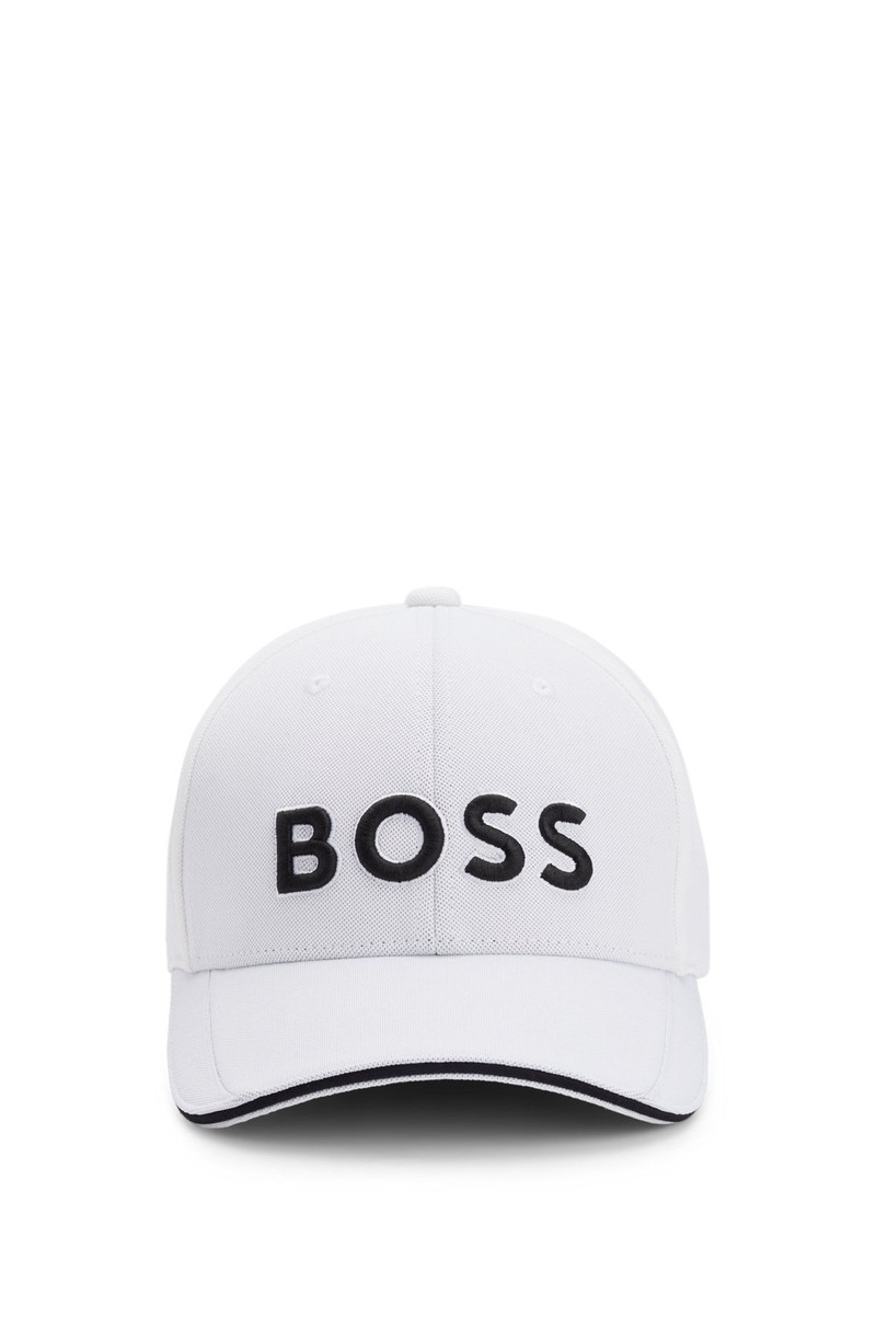 BOSS KNITTED-PIQUÉ SIX-PANEL CAP WITH EMBROIDERED LOGO outlook