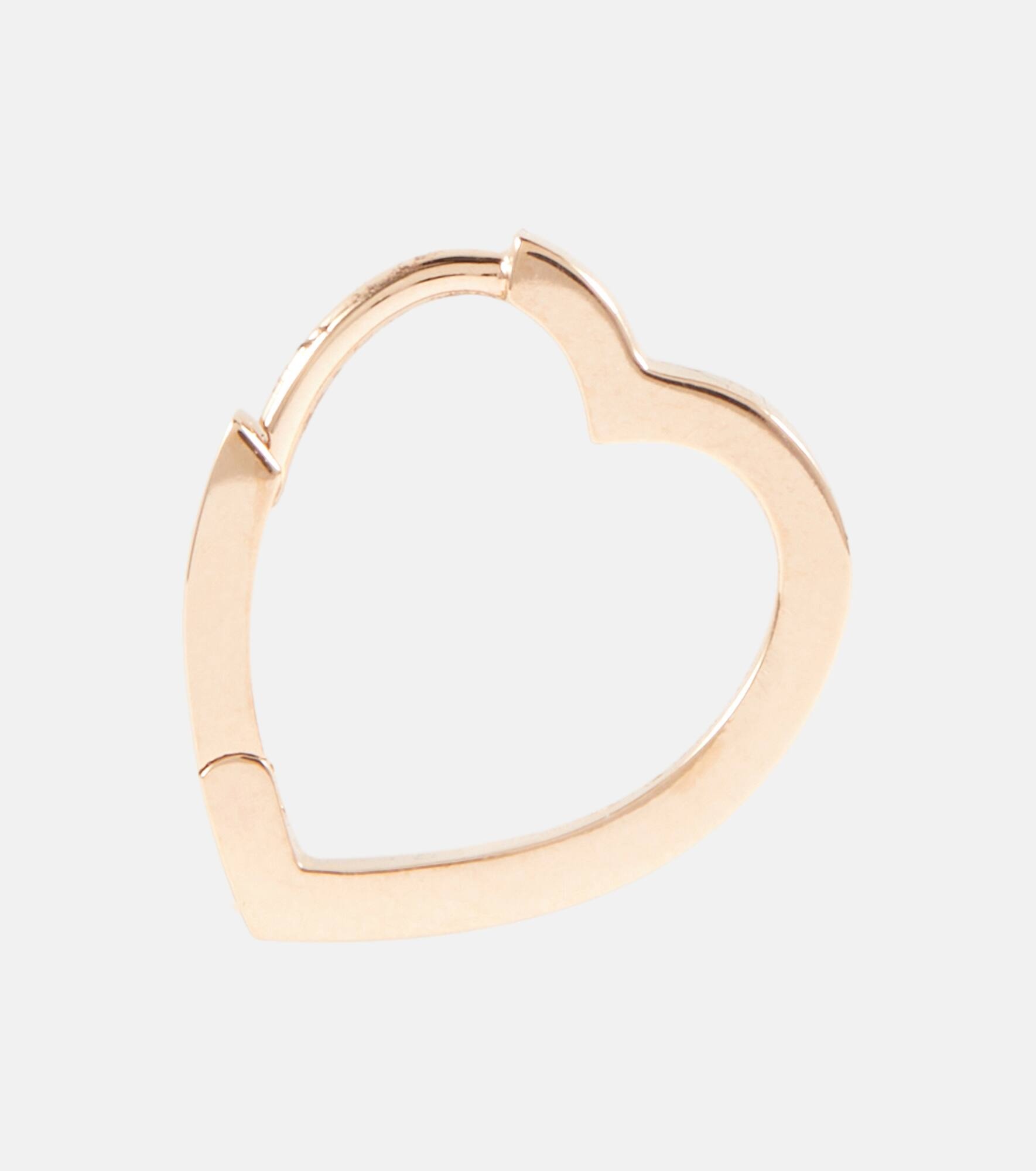 Antifer Heart Small 18kt rose gold single earring - 4