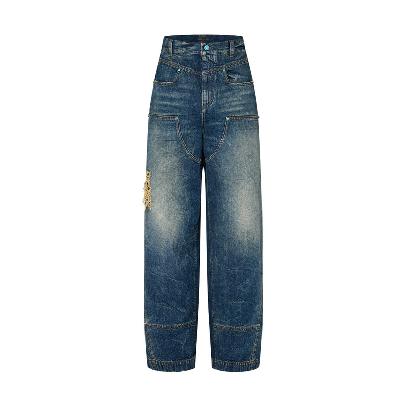 Washed Denim Workwear Pants 1