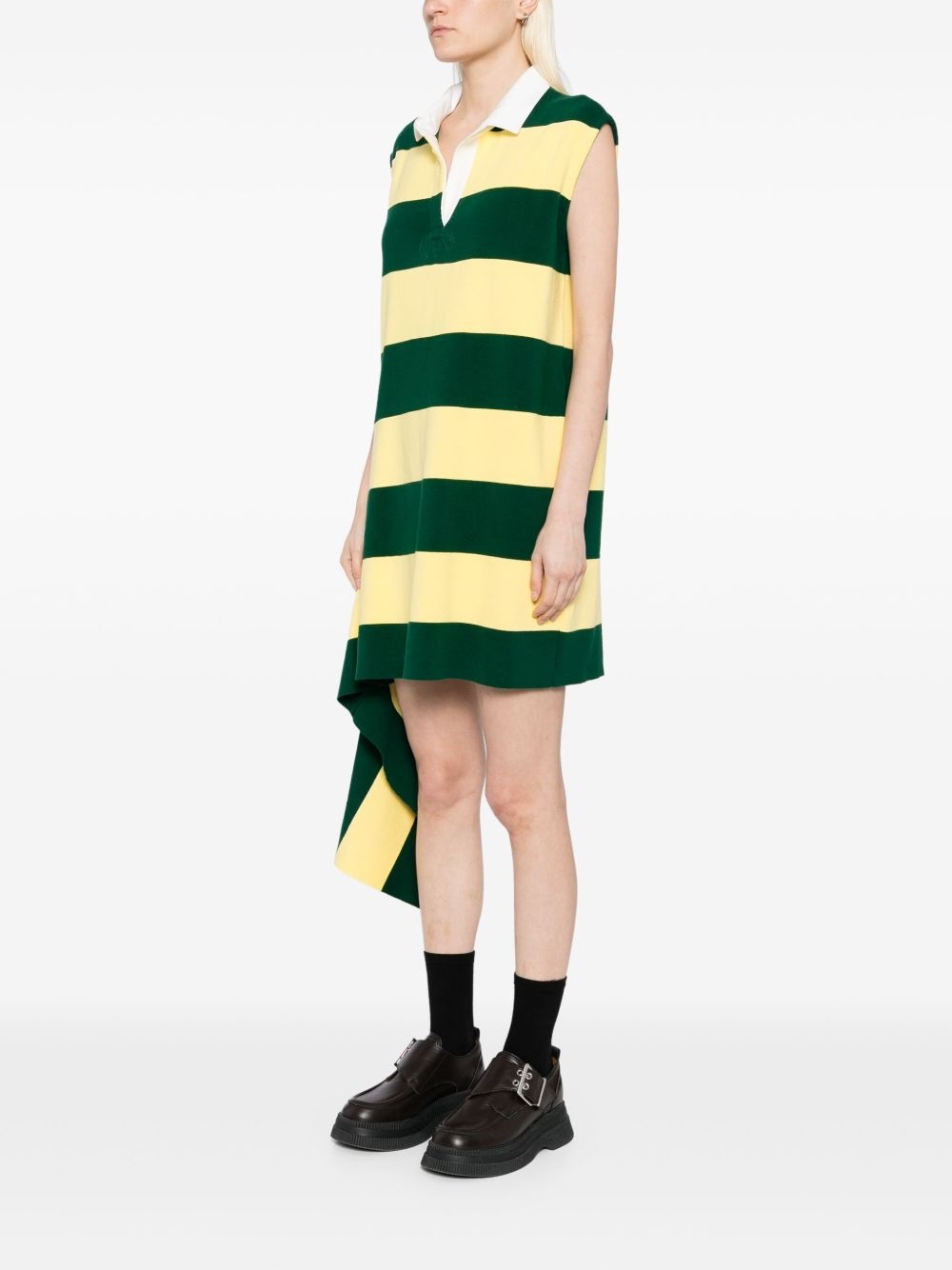 striped cascade mini dress - 3