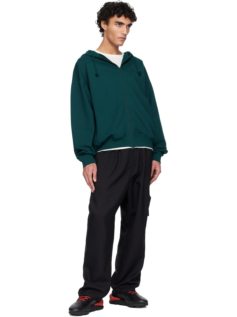 Y-3 Green FL Zip Hoodie outlook