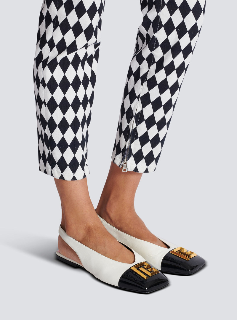 Balmain Flat Eden slingbacks in two-tone leather outlook
