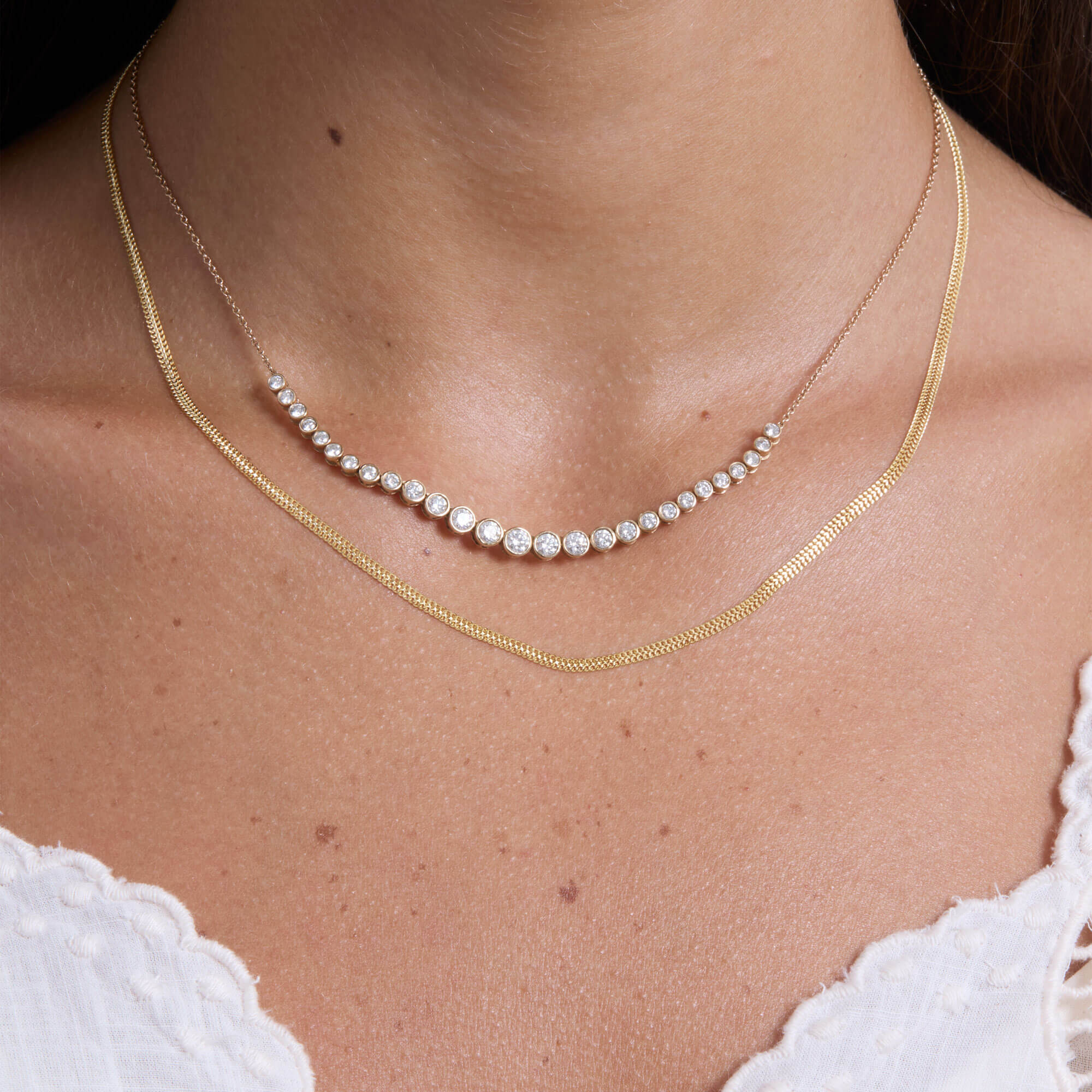 Flat Arrow Chain Necklace - 6