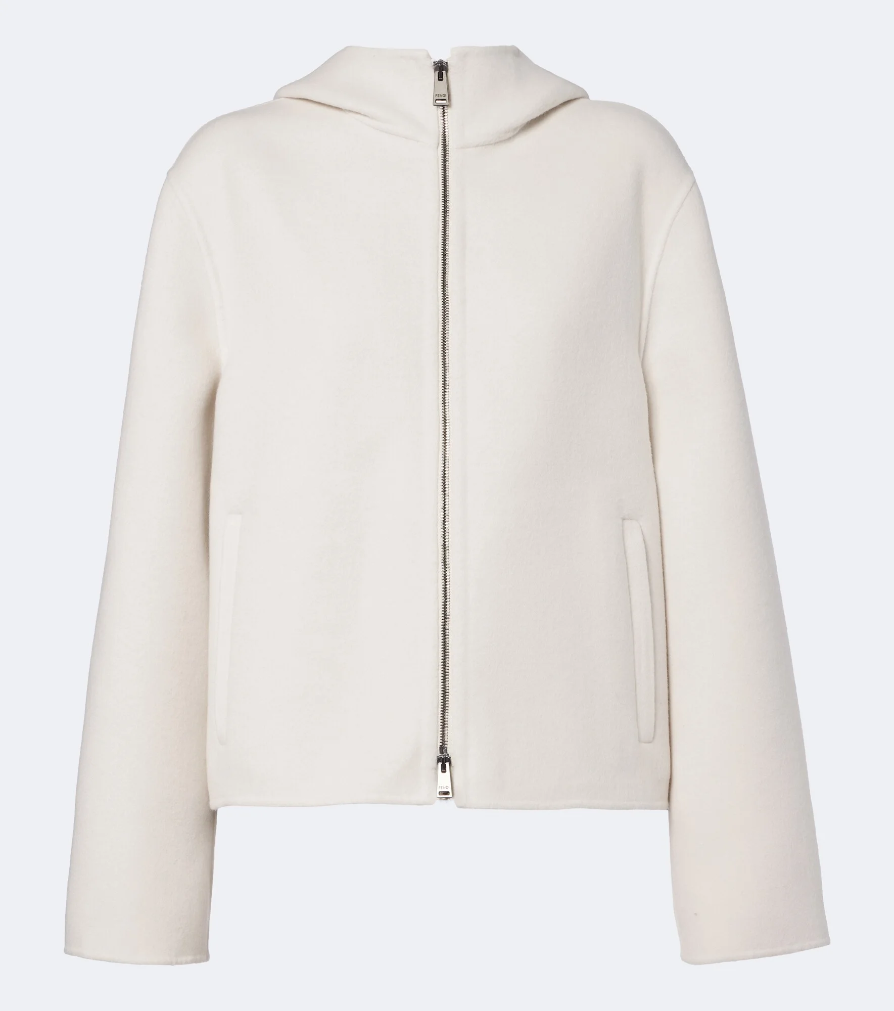 Hooded wool and silk jacket - 1