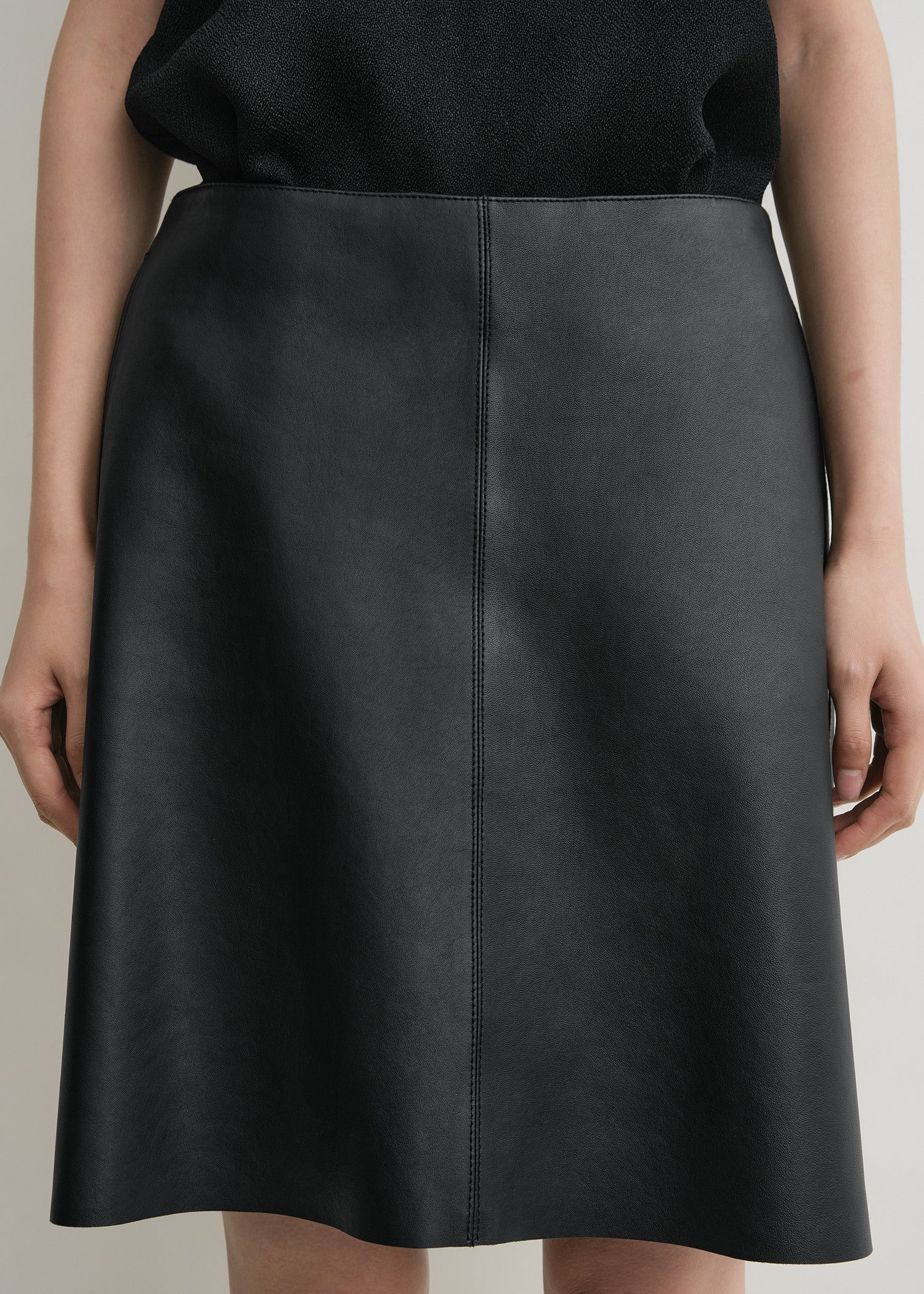 Leather skirt black - 5