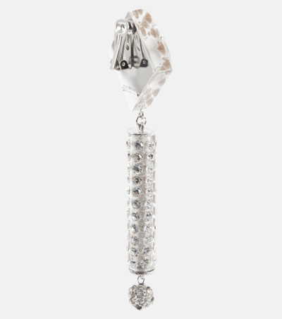 Alessandra Rich Crystal-embellished clip-on earrings outlook