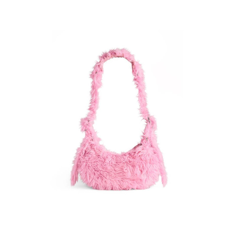 Women's Le Cagole Xs Shoulder Bag Fake Fur in Pink 7