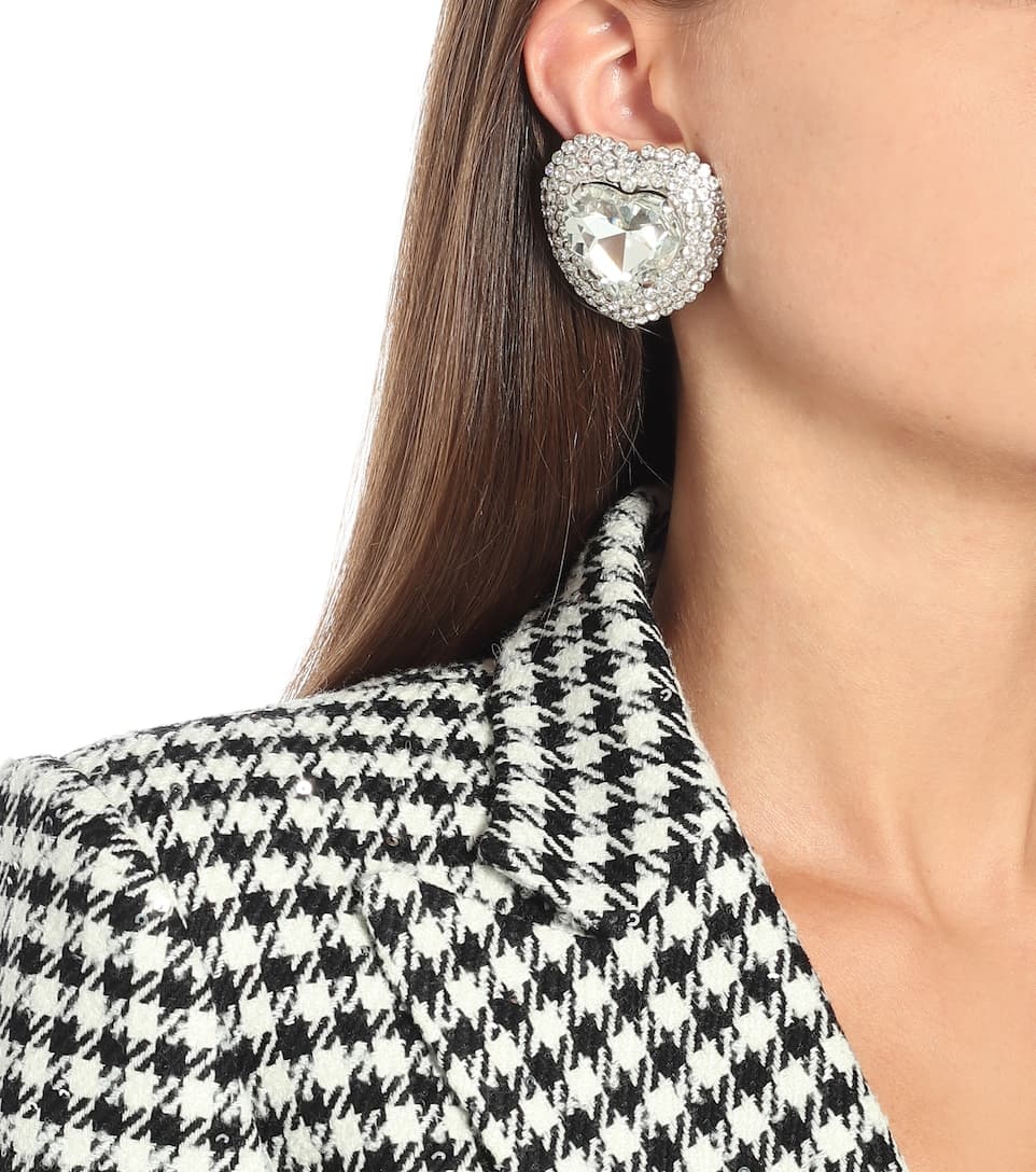 Crystal-embellished clip-on earrings - 3