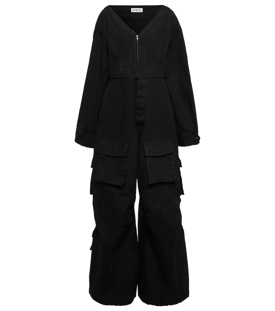 Wide-leg cotton jumpsuit - 1
