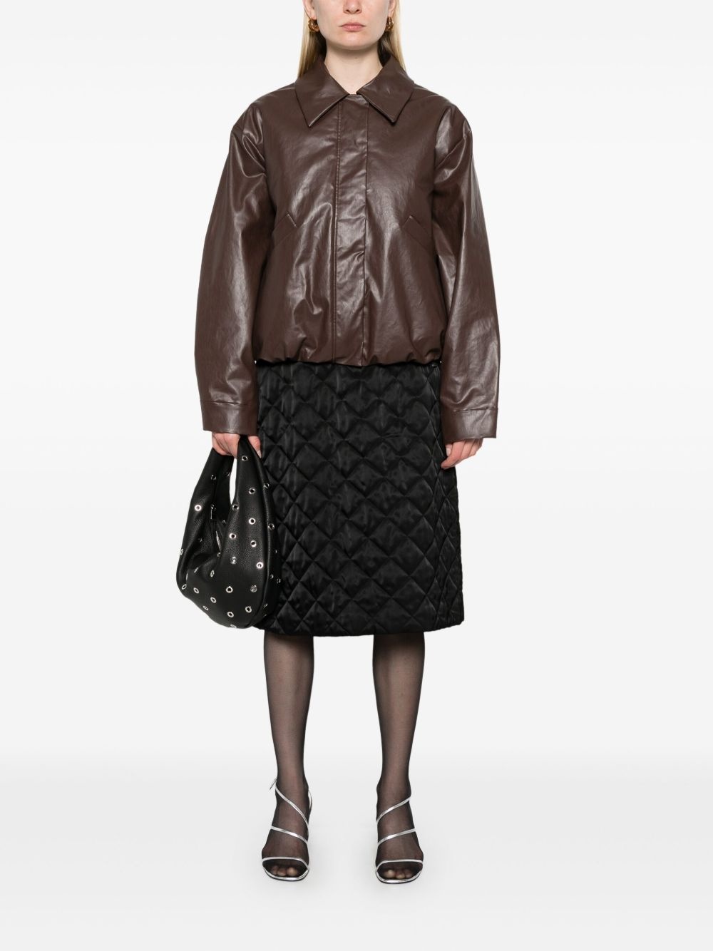 coated bomber jacket - 2